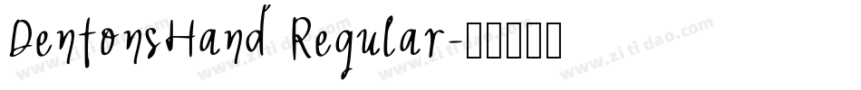 DentonsHand Regular字体转换
